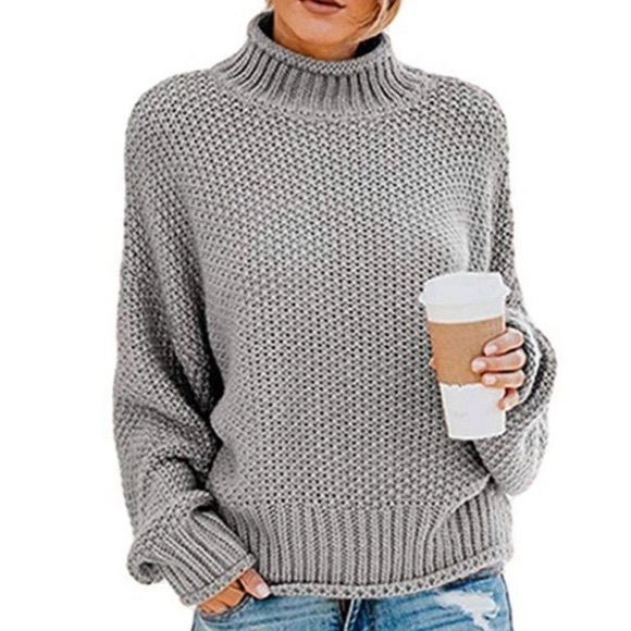 ❤️Gray Women’s turtleneck sweater autumn fall - Picture 4 of 4